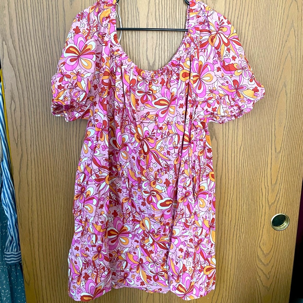 60’s Pattern Boxy Dress NWOT